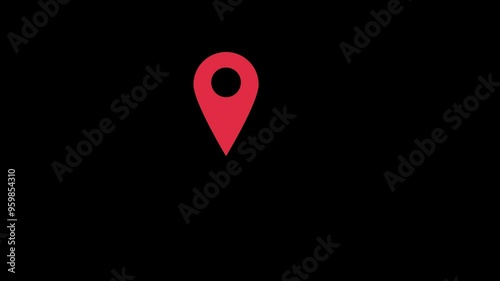 Location icon animated video