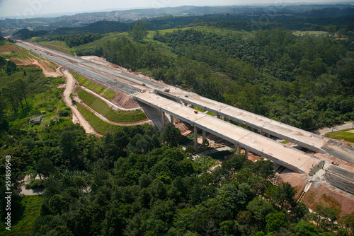 Construction of the ring road around Sao Paulo city, Brazil