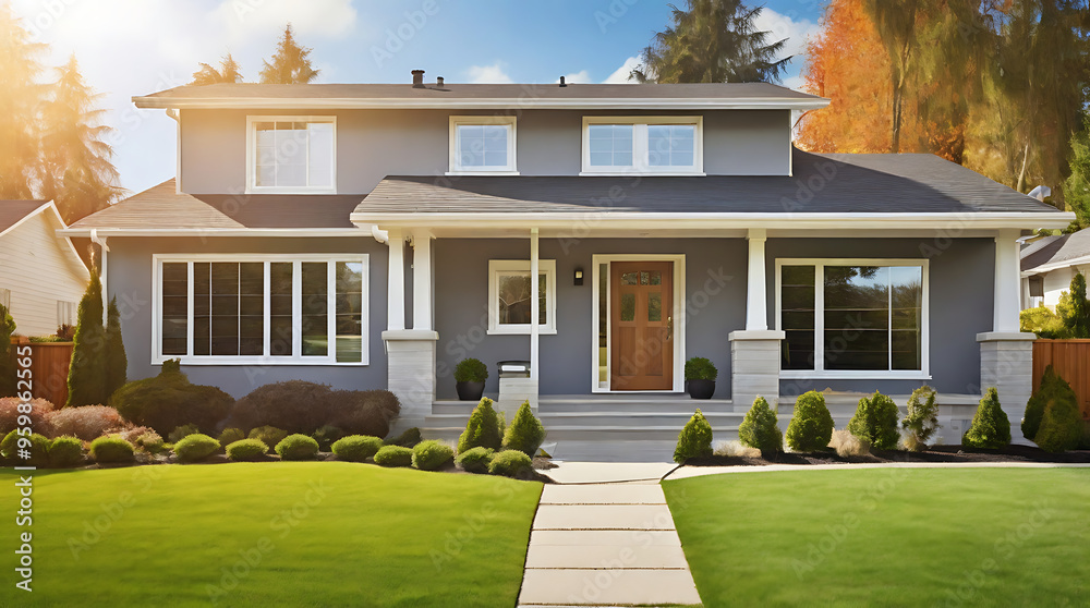 A modern house or home with a A modern house or home with a