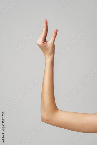 Close Up of a Woman's Arm Extended Upward