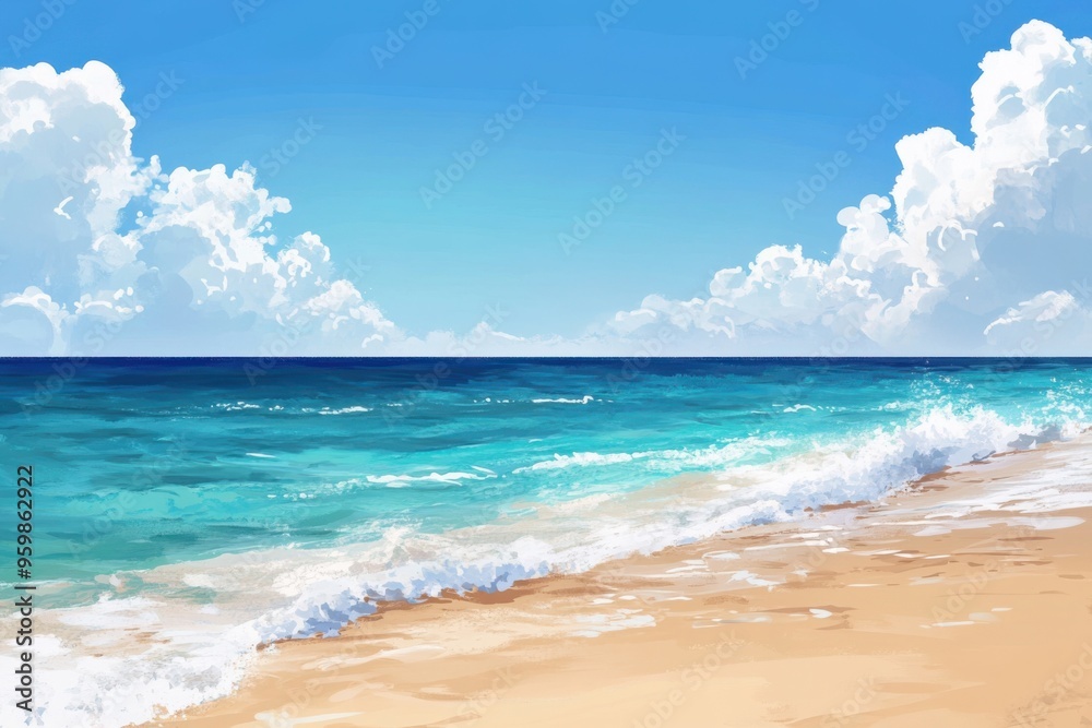blue sky white clouds and sea background blue sky white clouds and sea background