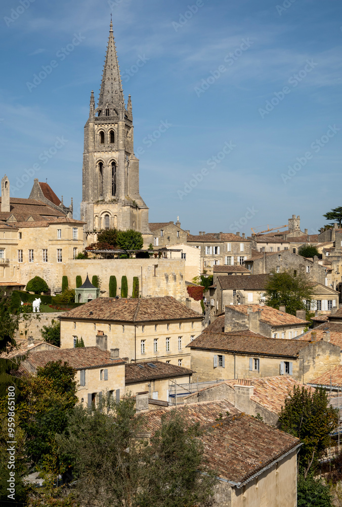 View over the old town of St. Emilion, France