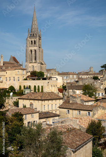 View over the old town of St. Emilion, France