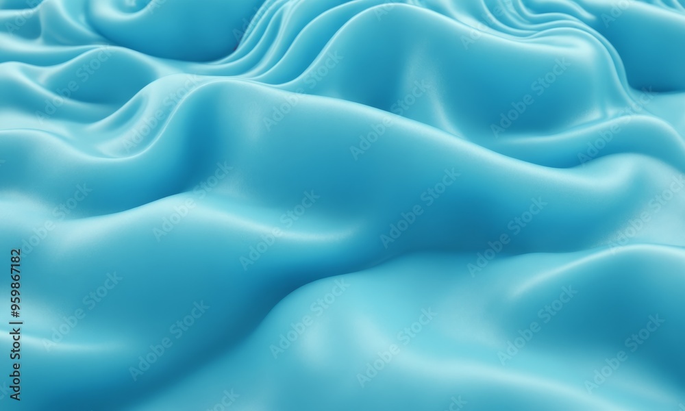 Obraz premium Abstract blue fabric texture background with soft waves
