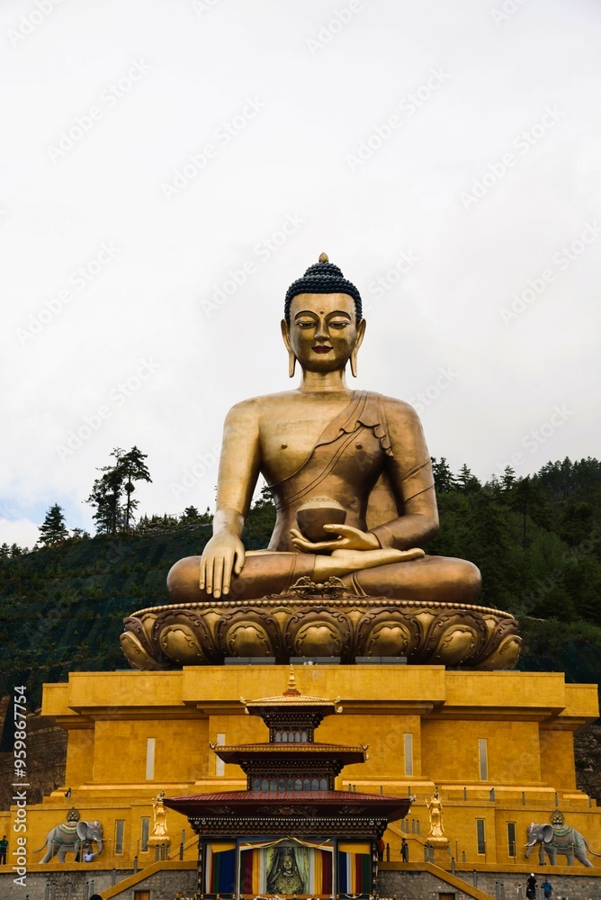 Fototapeta premium Great Buddha Dordenma, Shakyamuni Buddha statue, Kuenselphodrang, Thimphu, Bhutan, Asia