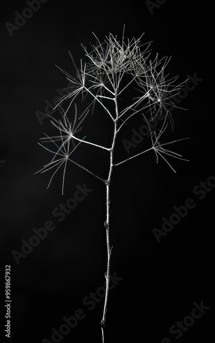 dandelion on a dark background