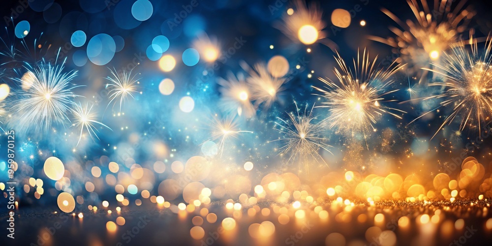 Fireworks celebration in the night sky with people enjoying the festive show colorful fireworks illuminate the dark sky creating a vibrant and lively atmosphere