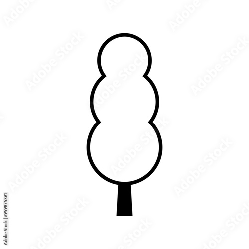 Tree icon vector. Plant illustration sign. Garden symbol or logo.