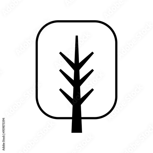 Tree icon vector. Plant illustration sign. Garden symbol or logo.