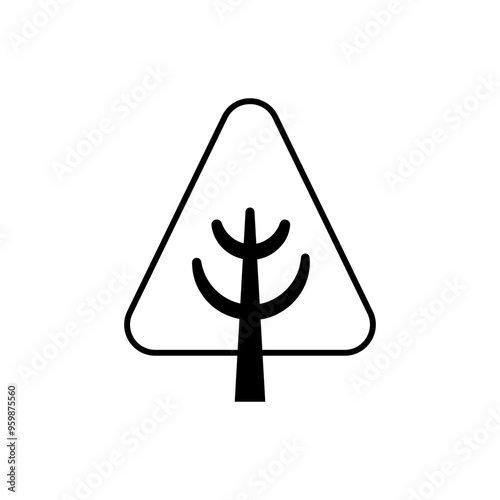 Tree icon vector. Plant illustration sign. Garden symbol or logo.