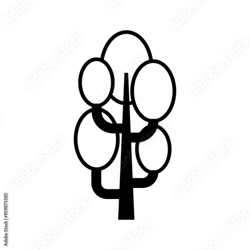 Tree icon vector. Plant illustration sign. Garden symbol or logo.