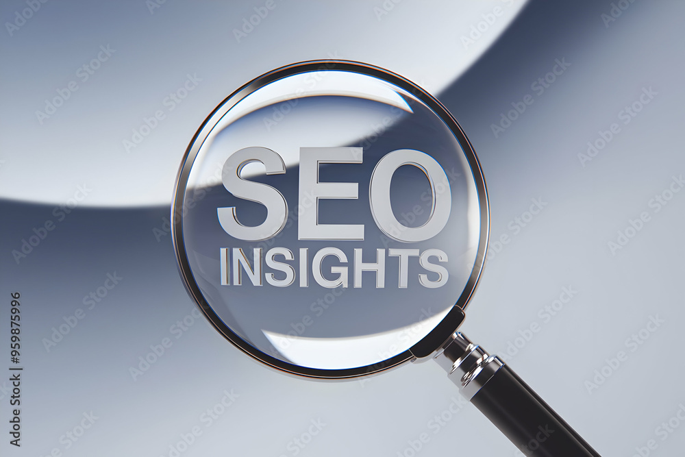 Magnifying glass with words SEO Insights, symbolizing analysis and strategy. Ideal for search engine optimization, website traffic, analytics, ranking, visitors and online marketing. Magnifying glass with words SEO Insights, symbolizing analysis and strategy. Ideal for search engine optimization, website traffic, analytics, ranking, visitors and online marketing.