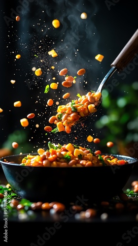 Cachupa  A hearty stew with beans and corn, from Praia, Cape Verde photo