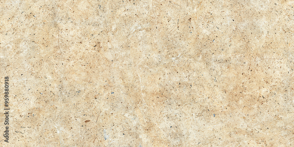 Fototapeta premium Rustic beige marble texture background, sandy surface of an outdoor plastered wall backdrop, pattern of concrete and crackled surface