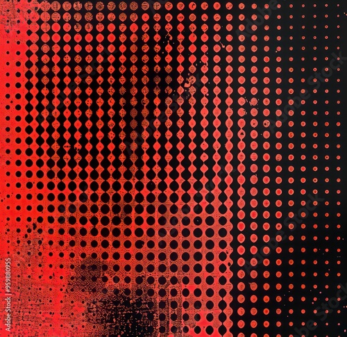 halftone pattern on a blush red background photo