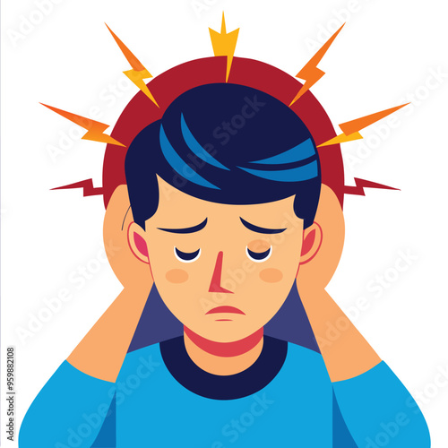 Headache Relief Vector Illustration