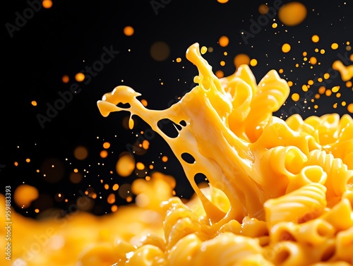 Mac and Cheese  Pasta baked with cheese sauce, from New York, USA photo