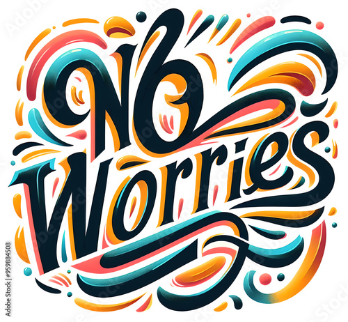 Canvas-taulu No worries, typography
