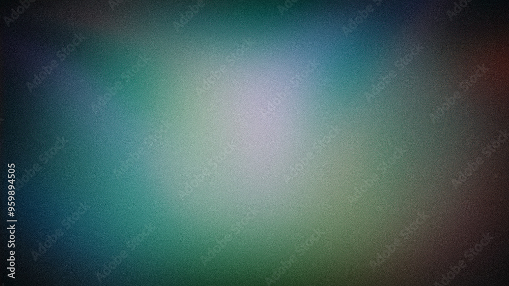 Obraz premium Soft green and teal gradient background with a subtle blur and grainy texture. Perfect for nature-inspired designs or as an elegant, calming backdrop for digital content
