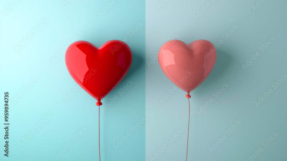 Two different 3d heart shape Two different 3d heart shape
