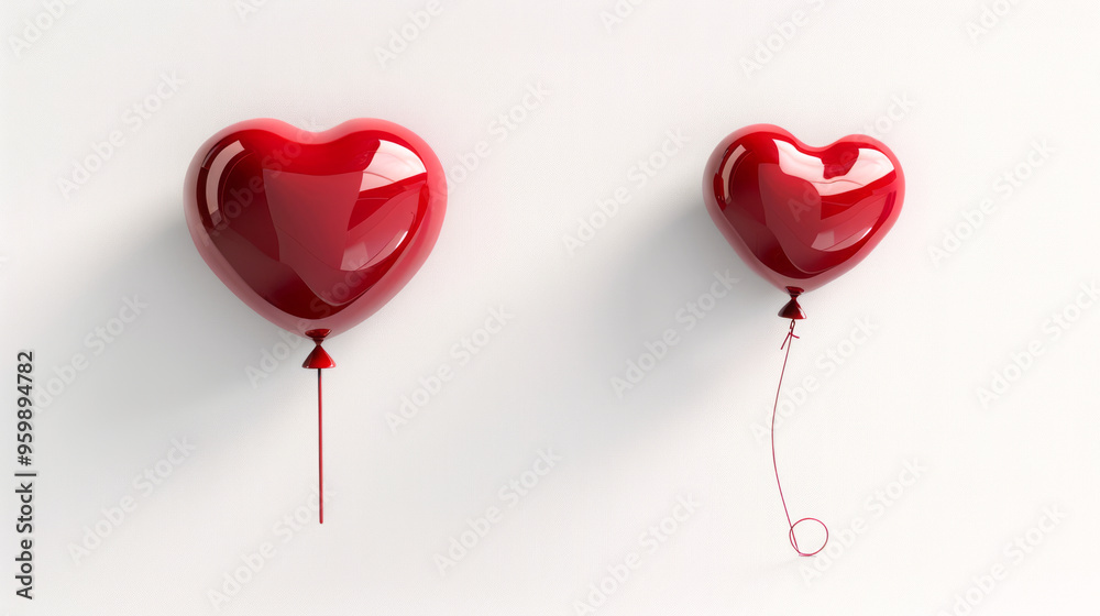 Two different 3d heart shape Two different 3d heart shape