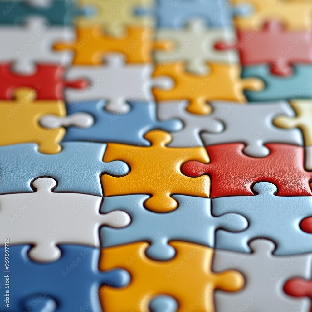 A 3D puzzle with each piece representing a different search query, symbolizing the complexity of search engines A 3D puzzle with each piece representing a different search query, symbolizing the complexity of search engines