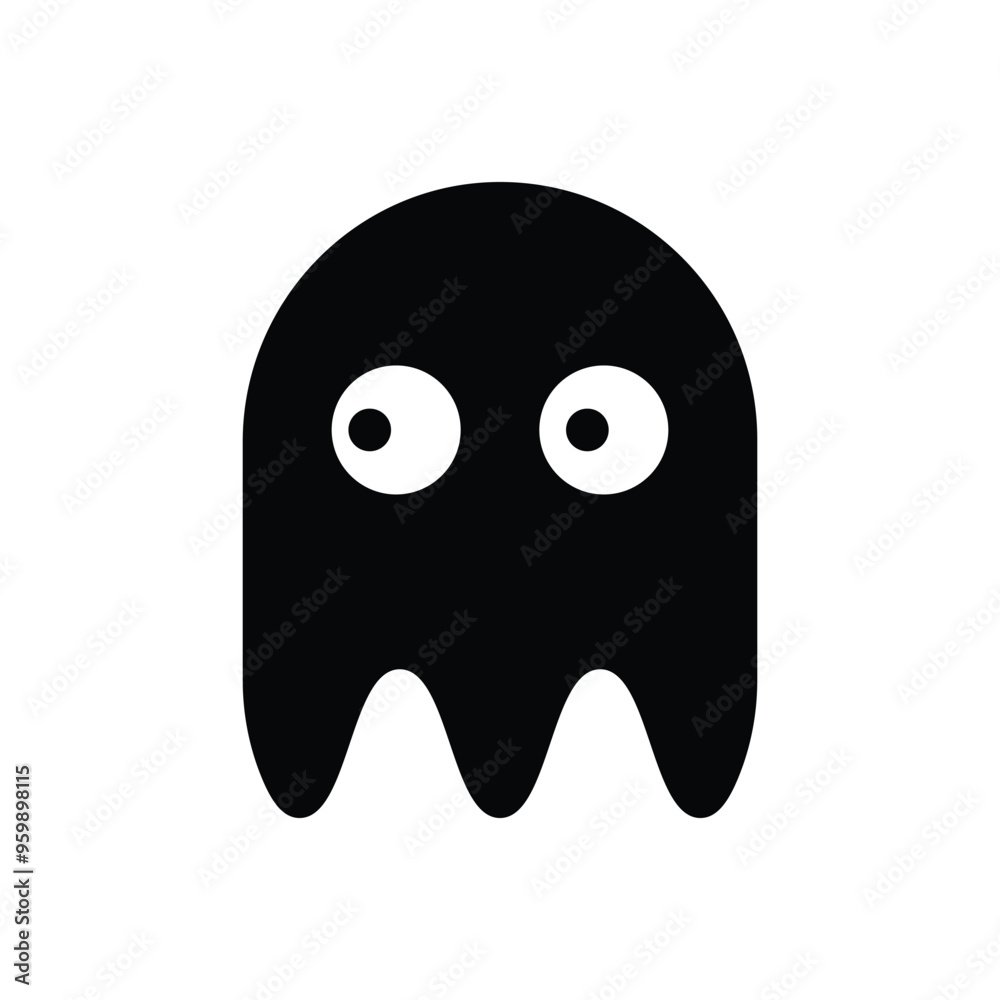 Obraz premium silhouette. Soul icon, phantom or apparition haunting Halloween flat vector icon, Halloween ghosts silhouette vector, Flying ghost icon.