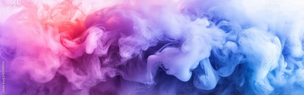 Obraz premium Acrylic Ink Cloud Swirling in Water Dreamy Abstract Effect