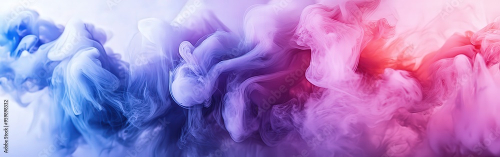Fototapeta premium Acrylic Ink Cloud Swirling in Water Dreamy Abstract Effect