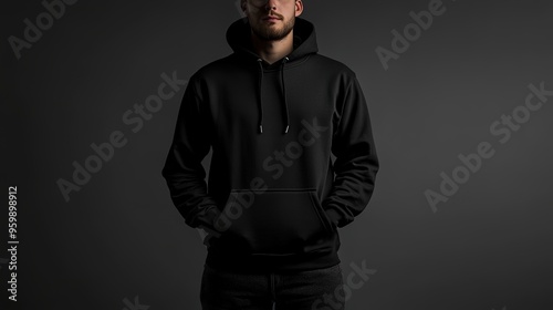 A hoodie floats in the air on a white background,generated with AI. 