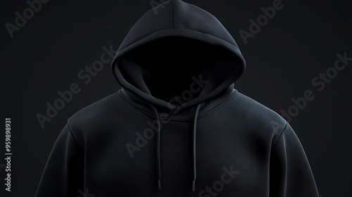 A hoodie floats in the air on a white background,generated with AI. 