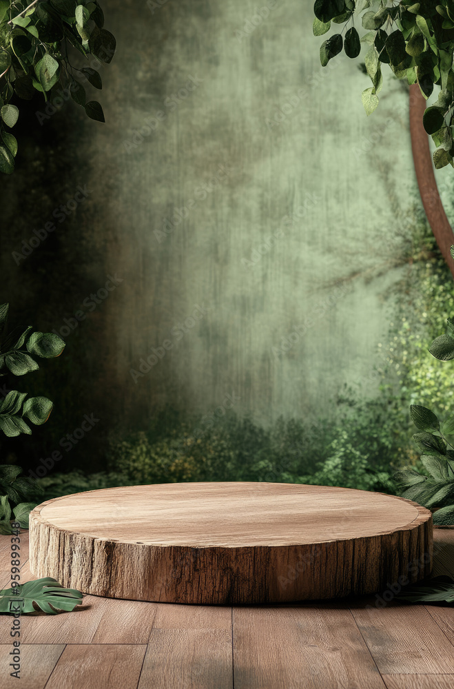 Minimalist Product Presentation on an Empty Wooden Podium for a Natural and Refined Design Minimalist Product Presentation on an Empty Wooden Podium for a Natural and Refined Design