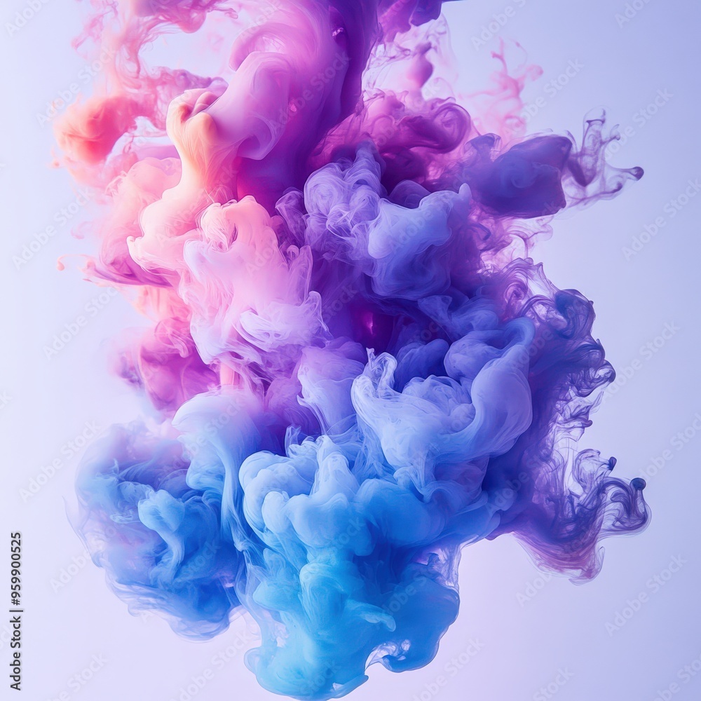 Acrylic Ink Cloud Swirling in Water Dreamy Abstract Effect