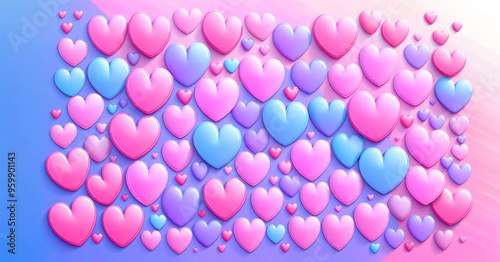 many hearts in a row as bac...