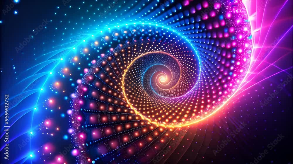 Abstract Neon Fractal Background Abstract Neon Fractal Background