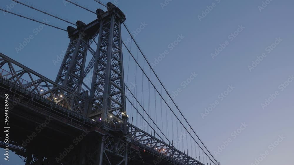 New York City's Williamsburg Bridge at dusk New York City's Williamsburg Bridge at dusk