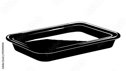 Frozen prepared meal tray, sealed, on a frost-covered surface without visible labels