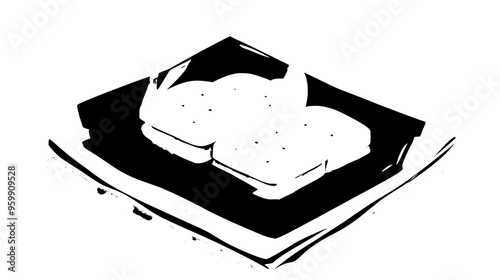 Sealed cheese and cracker set on a napkin on a table