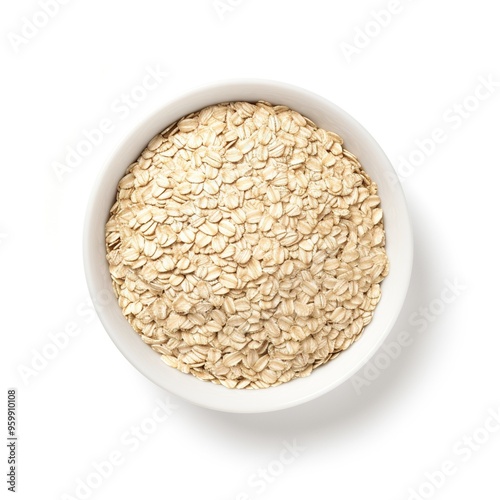 Oats top view isolated on a white background