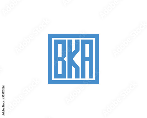 BKA logo design vector template. BKA