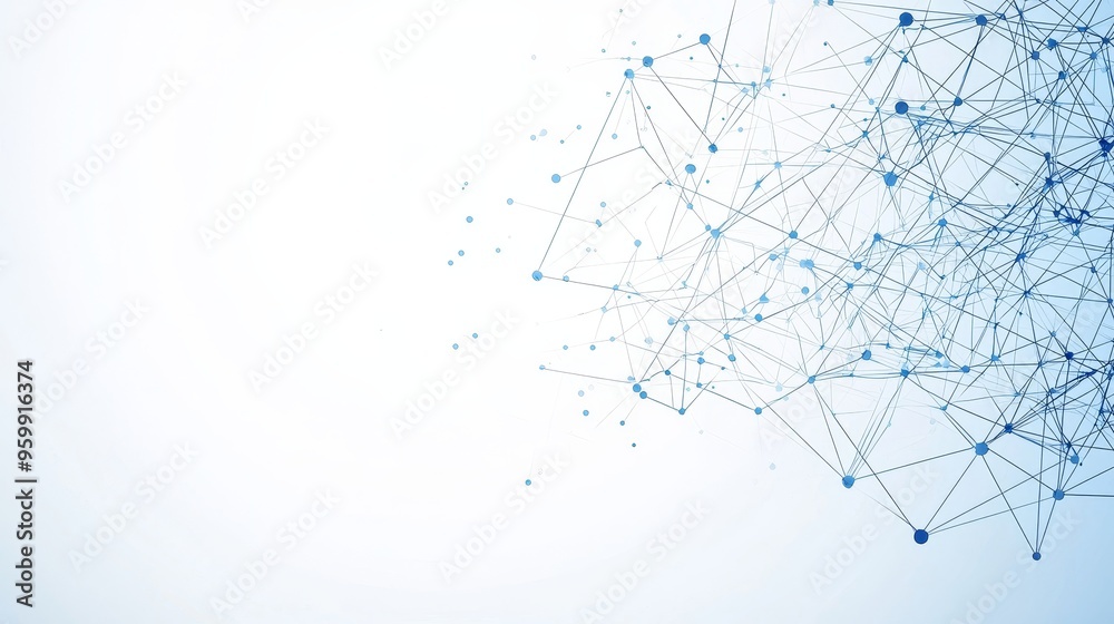 A geometrical digital connection structure with dots and lines. Binary code algorithms deep learning. Abstracted 3D rendering. Stock photo. A geometrical digital connection structure with dots and lines. Binary code algorithms deep learning. Abstracted 3D rendering. Stock photo.