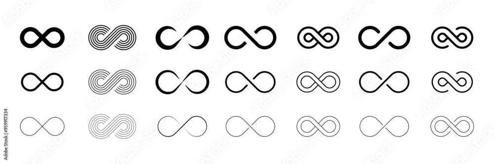 infinity set icon, infinity symbol, infinity vector infinity set icon, infinity symbol, infinity vector