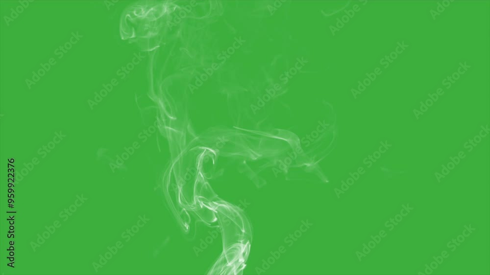 Animation video smoke element effect moving on green screen background Animation video smoke element effect moving on green screen background