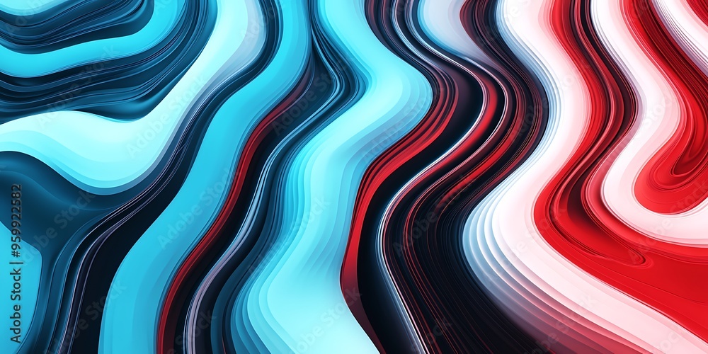 High quality hyper realistic abstract background with a colorful wave generative ai High quality hyper realistic abstract background with a colorful wave generative ai