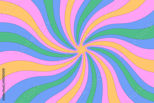 Retro Groovy Psychedelic Background