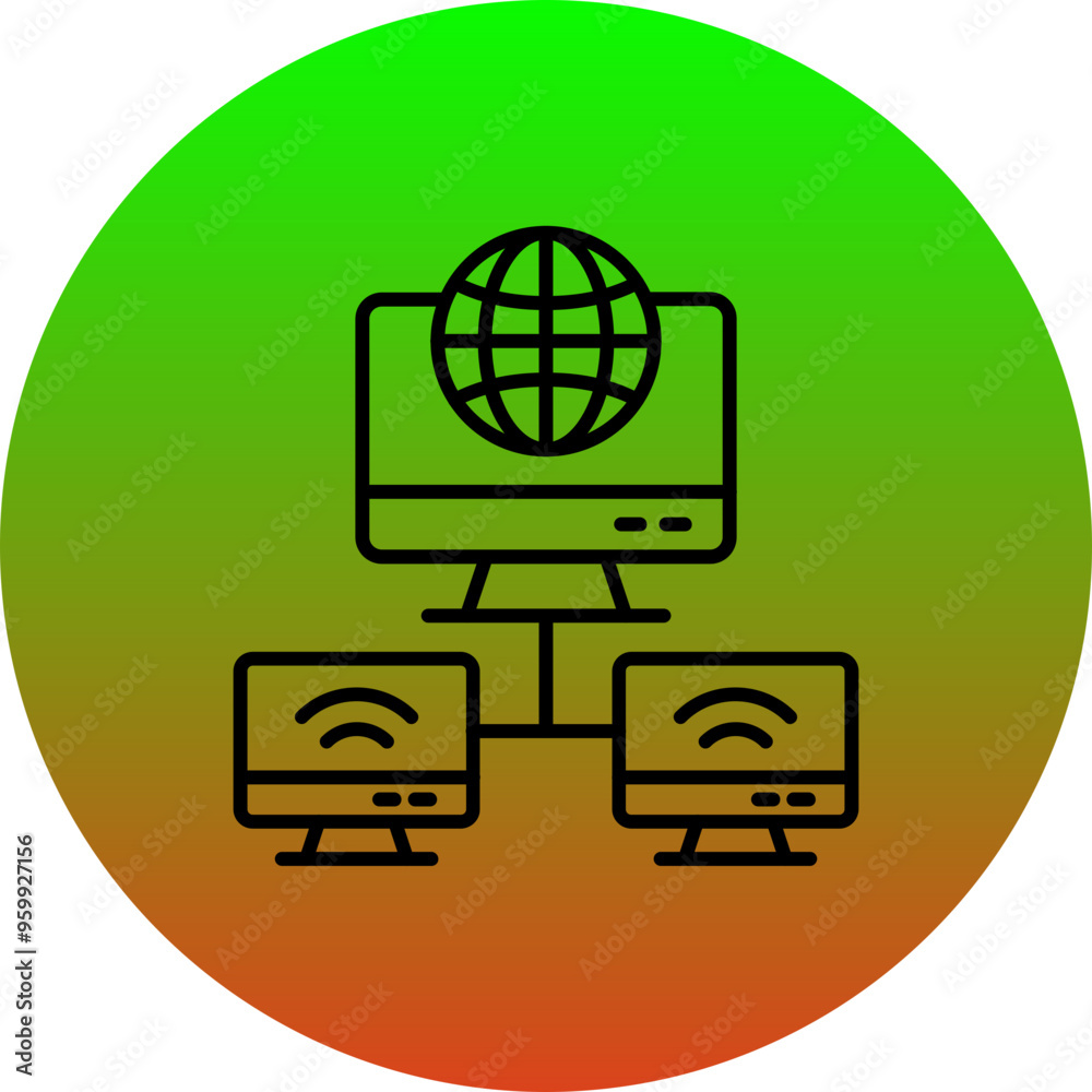 Computer Networking Icon Computer Networking Icon