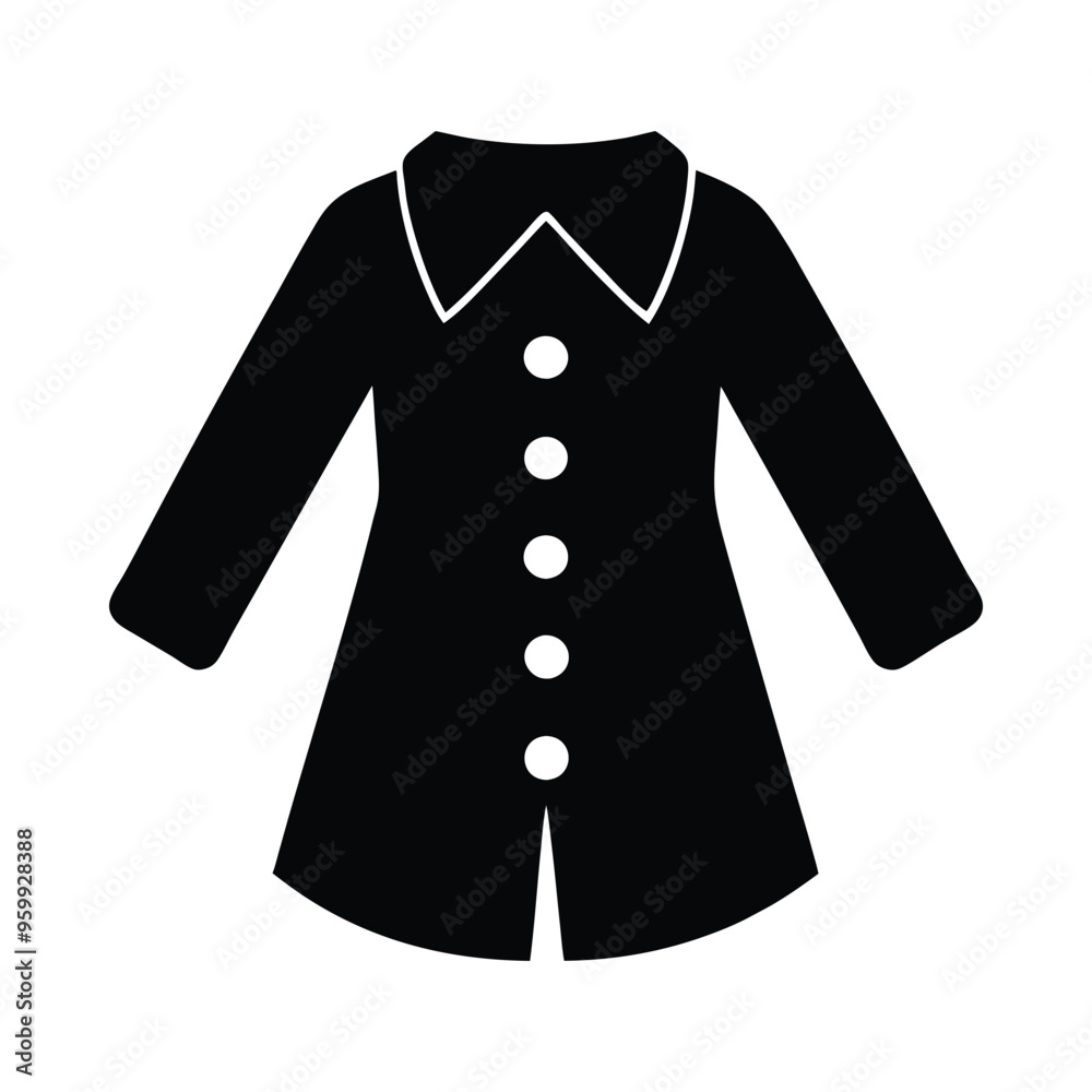 Coat Silhouette vector illustration style design Coat Silhouette vector illustration style design