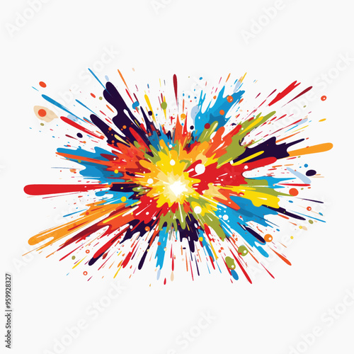 Vibrant abstract paint splash
