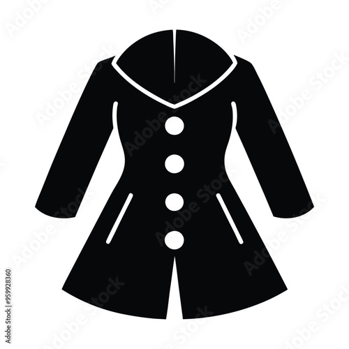 Coat Silhouette vector illustration style design