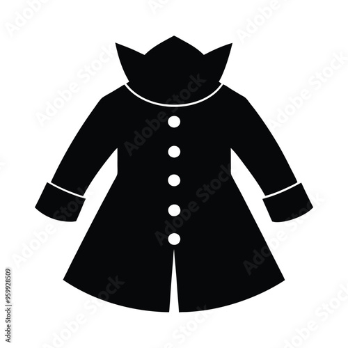 Coat Silhouette vector illustration style design